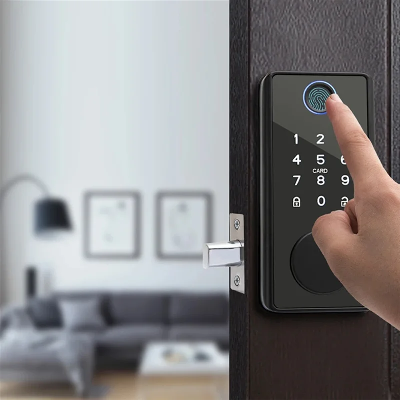 AAAEL-Tuya App Remote Control Smart Door Lock Indoor House Electronic Lock Deadbolt Withkeys Lock