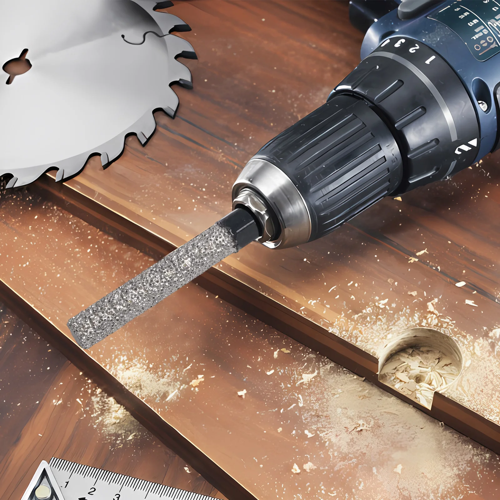 Concrete 8mm Dry Drill Bit Suitable For Tiles Brazed Emery Material Drilling Without Water For Granite Drilling