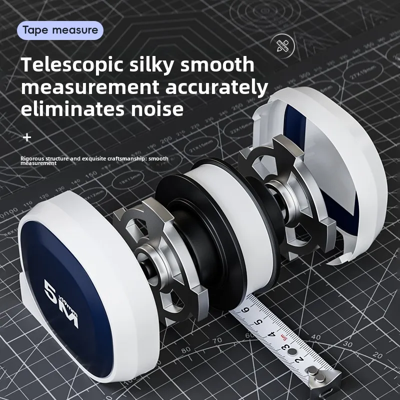 Mini Small Anti-cut Hand Steel Tape Self-locking Compact Frosted Anti-fall High Precision Tape Measure