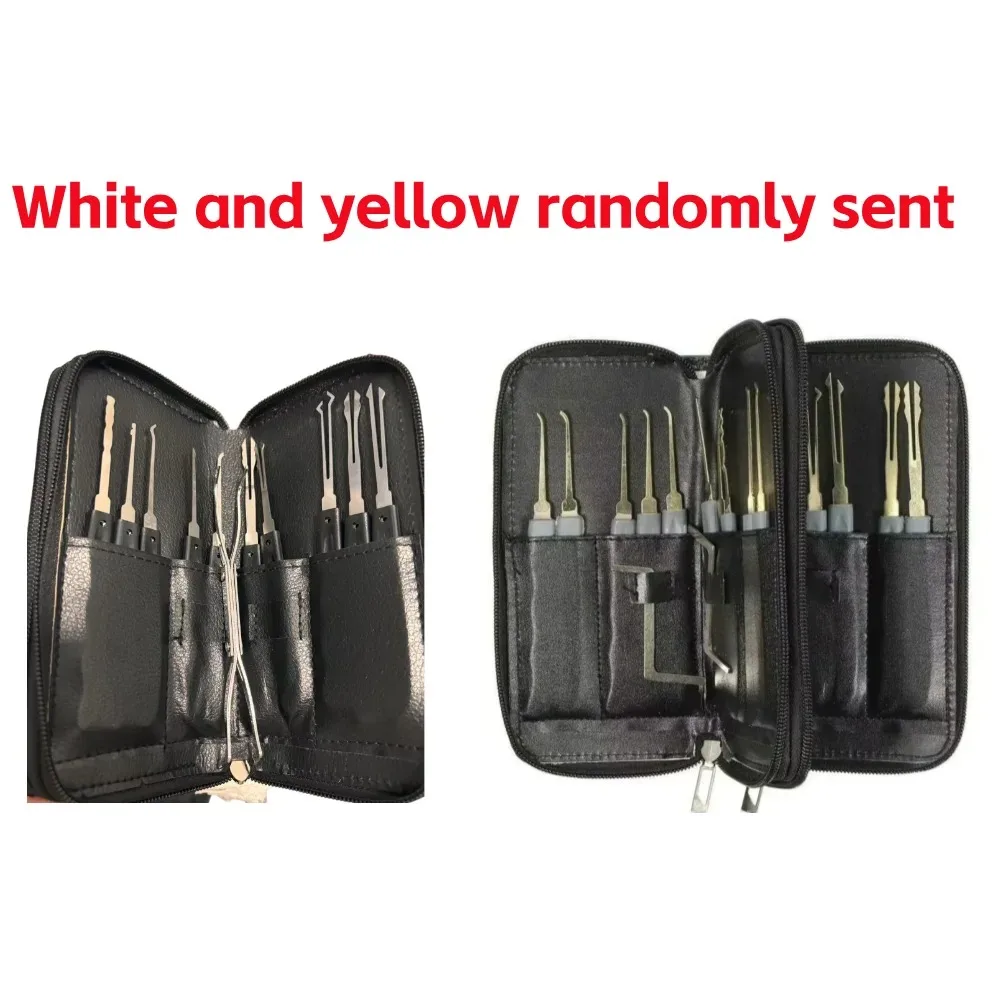 24/10Pcs Locksmith & Auto Lock Pick Tools Combo Kit for Beginners/Pros, Titanium-Plated Car Unlock Extractor Set