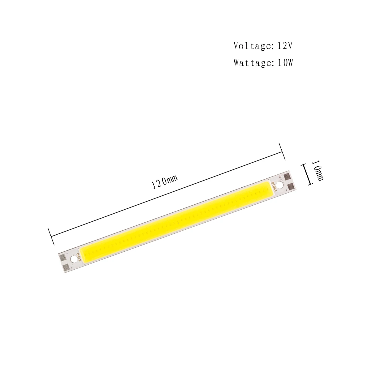 COB LED 12V Chip 120 × 10mm 10W High Brightness Matrix Module Chip COB Light Source Automotive, Working, Indoor Atmosphere Lamp