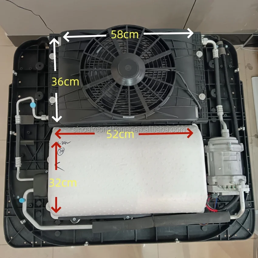وحدة تيار متردد محمولة 12 فولت للسيارة وتكييف هواء RV 24 فولت كهربائي 12 فولت ملحقات شاحنة التخييم #6