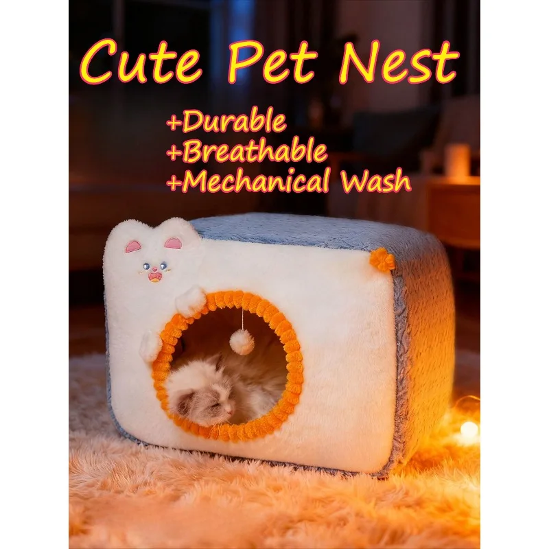 Cama para Perros, Sofá, Colchoneta para Gatos, Conejos, Zorros, Mascotas, Cálida, Suave, Gruesa, Cómoda, Duradera, Lavable a Máquina, Esponjosa, Espaciosa, para Cachorros