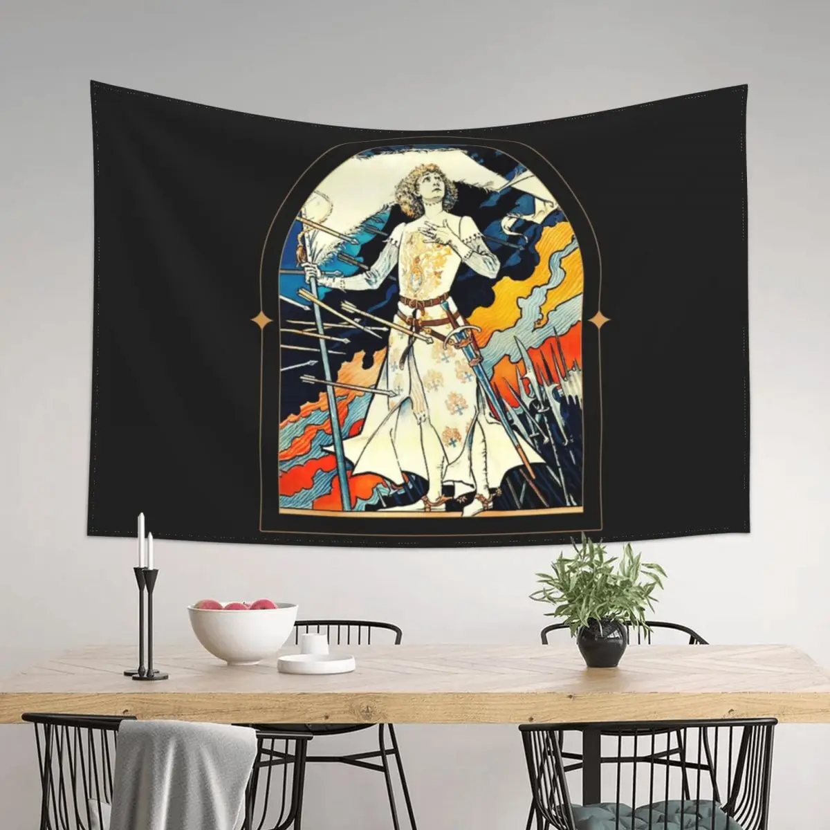 

Joan of Arc Tapestry Decorative Wall Mural Aesthetic Home Decor Wallpapers Home Decor Decoration Aesthetic Tapestry