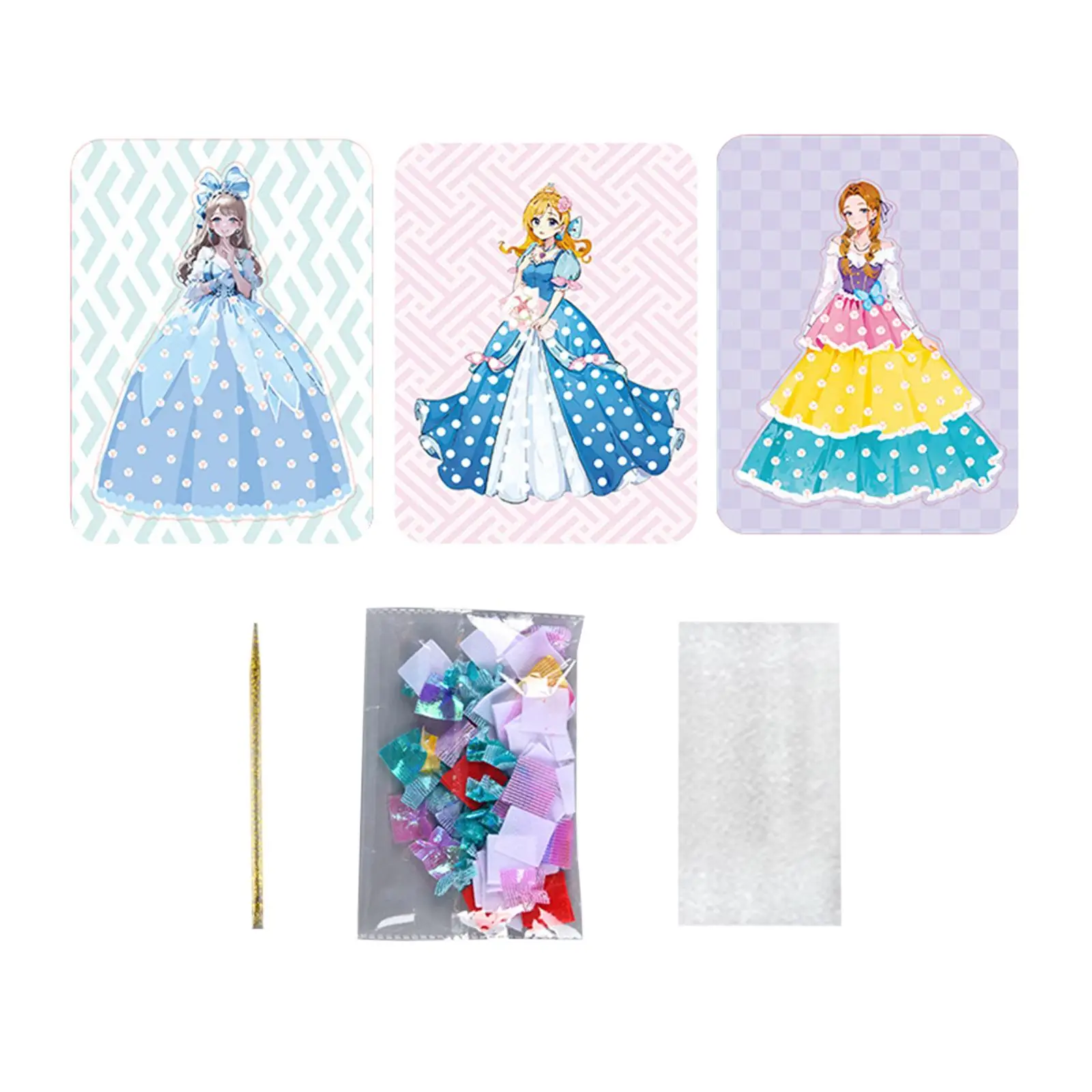 DIY Poking Drawing Boards Art Paper Craft Kit Educational Toy for Creative Girl Princess Dress Up Activity Book view 4