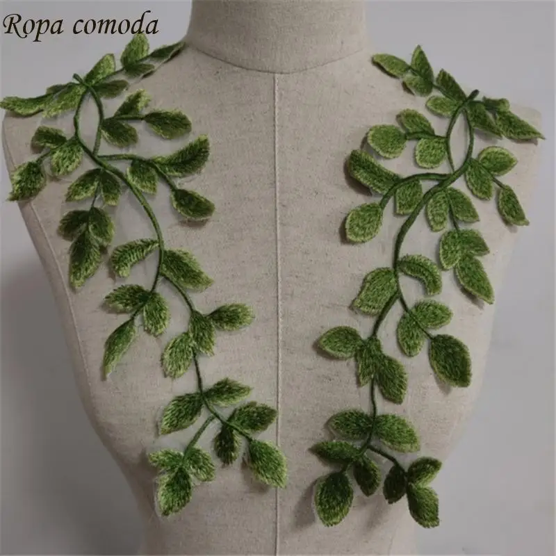 

MXMA Eye-Catching Leaf Foliage Sewing Applique Patches Gown Applique DIY Craft