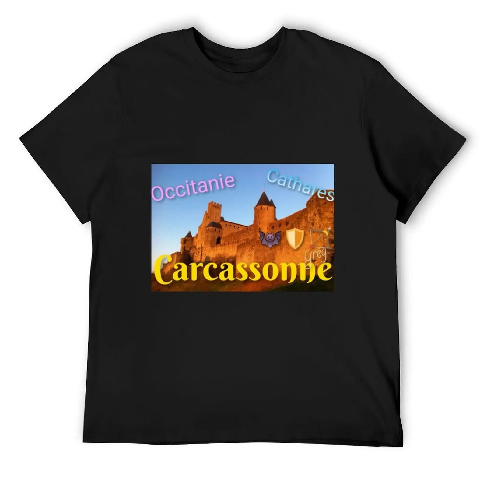 

Carcassonne Cathars Occitanie T-Shirt quick-drying vintage summer 2025 Clothing men workout shirt