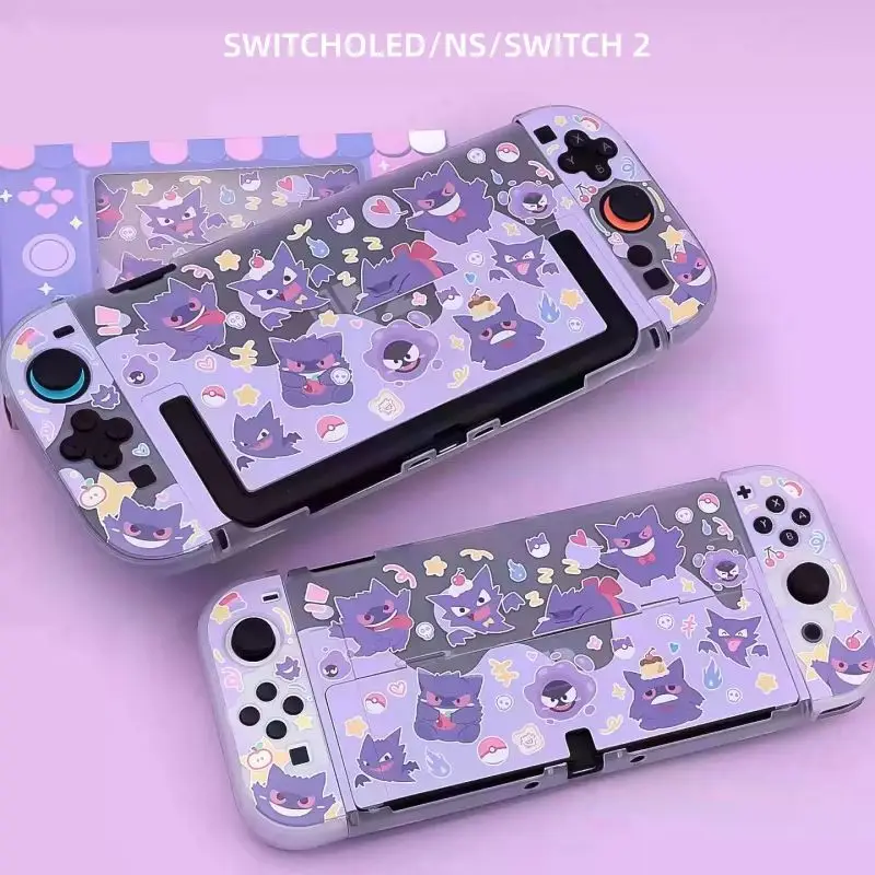 New PokéMon Protective Shell For Switch 2 Ns Switch Oled Frosted Anti Fall Anti Dirty Custom Anime Game Console Peripheral