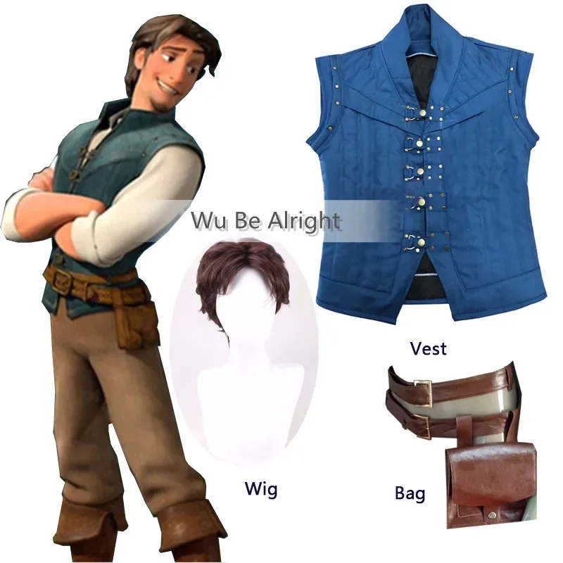 Raiponce Movie Coat Halloween Cosplay pour hommes, Flynn Rider Costume, Uniforme uniquement GlaJacket, Plus riche, LED, ixde Noël