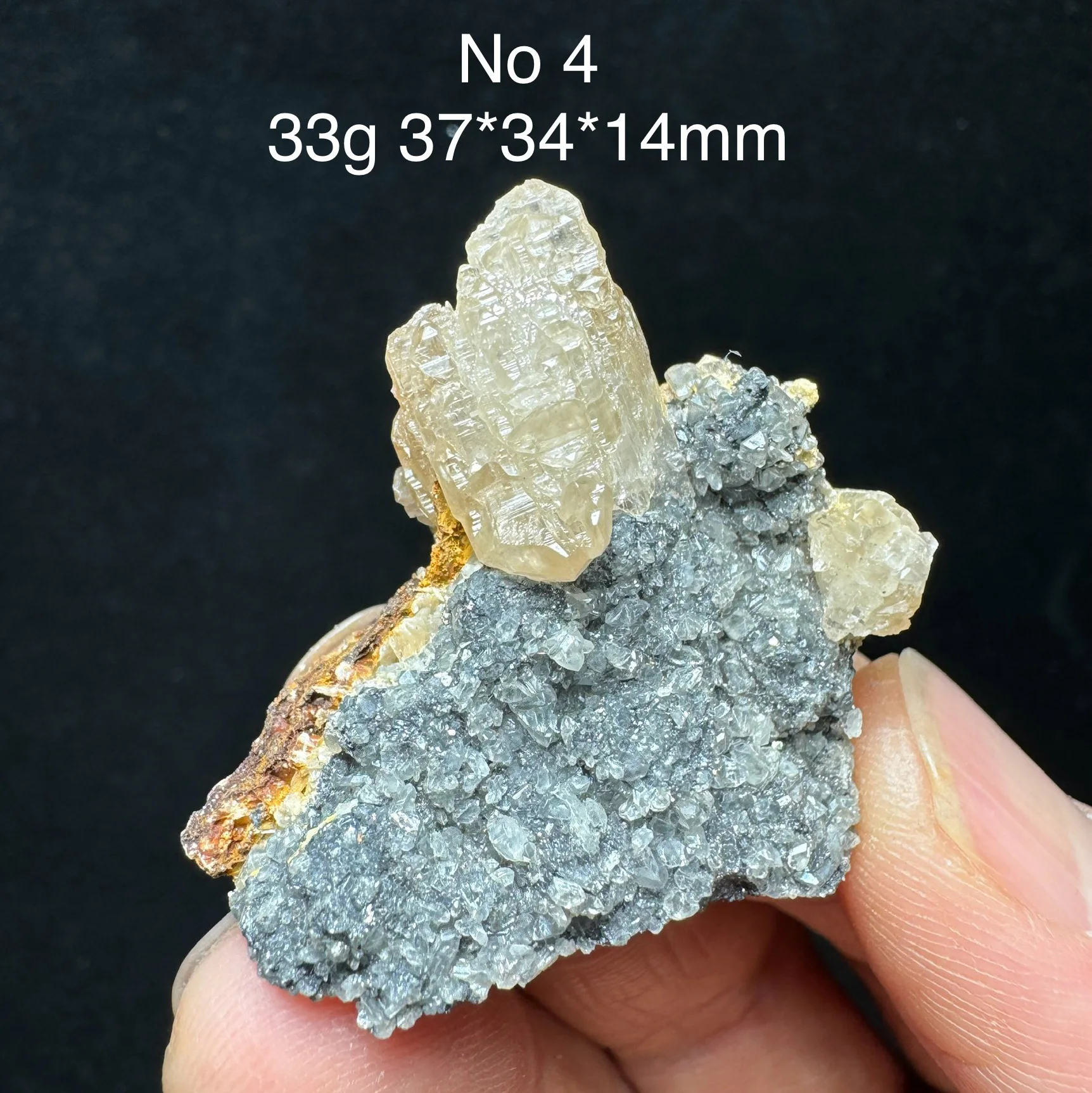 Natural Cerusite (fluorescent effect) With Galena Dolomite Stone Crystal Quartz Symbiosis Mineral Specimen Home Decor