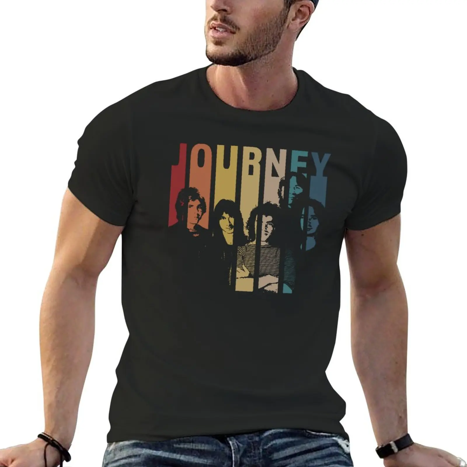 

Journey Band T-Shirt sweat animal prinfor boys cute tops T-shirts for men cotton