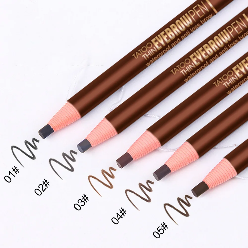 المهنية مايكرو قلم الحواجب المشكل قلم الحواجب مبراة تأثير طويل الأمد منقار على شكل أداة النحت قلم الحواجب #3