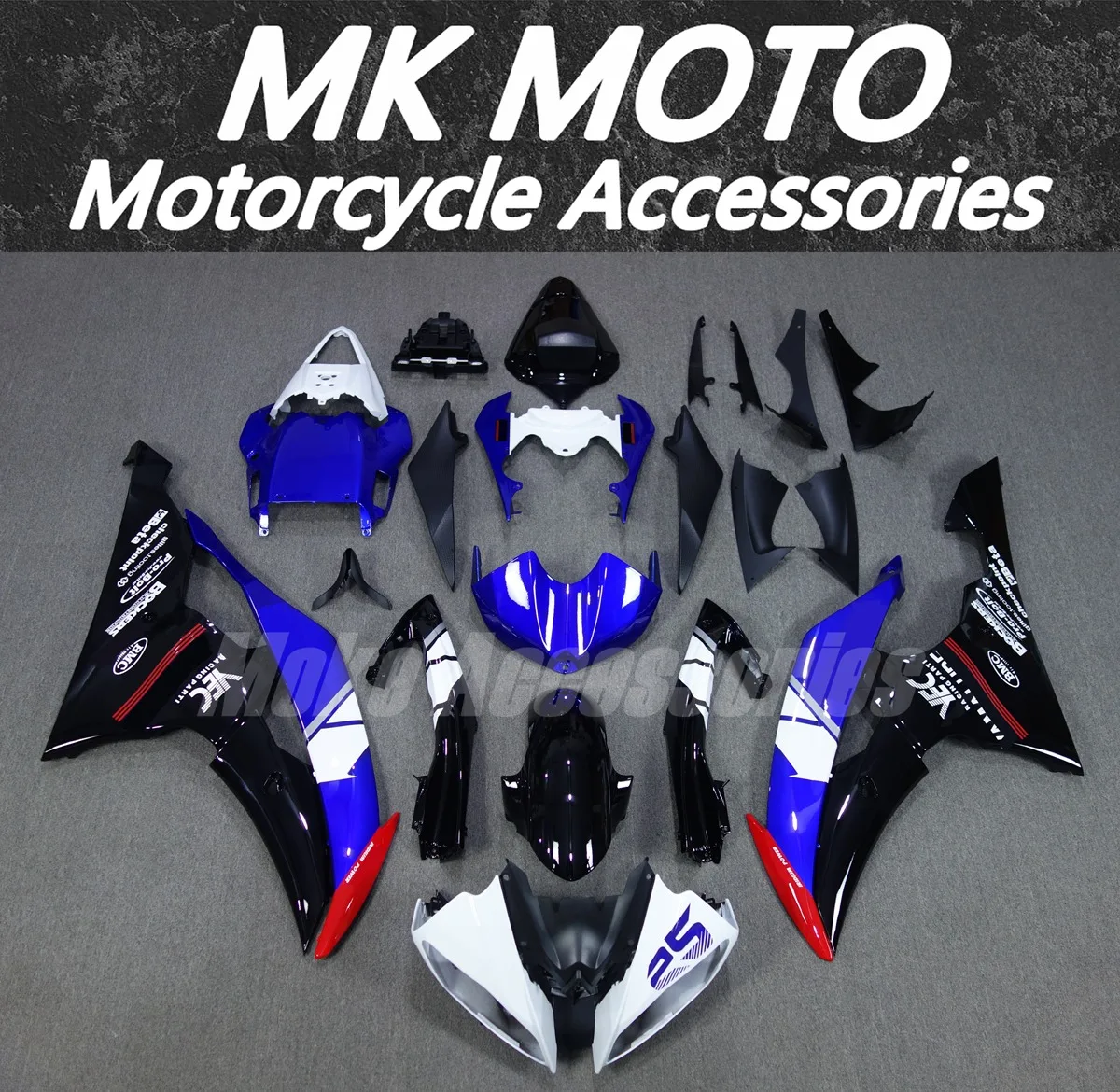 

Комплект кузова мотоцикла Moke moto для Yzf R6 2008 2009 2010 2011 2012 2013 2014 2015 2016, комплект обтекателей, подходит для ABS, черный, синий, красный