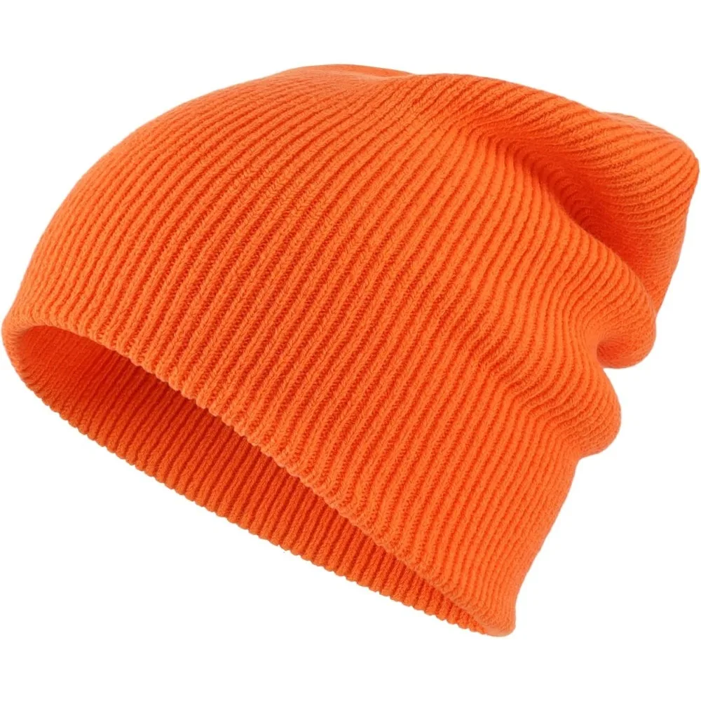 หมวกบีนนี่แบบหนาสำหรับผู้ชายและผู้หญิง หมวกไหมพรมสองชั้นสำหรับฤดูหนาว หมวกอะคริลิคแบบถัก หมวกไหมพรมอุ่นๆ หมวกทรงสกัลแคป