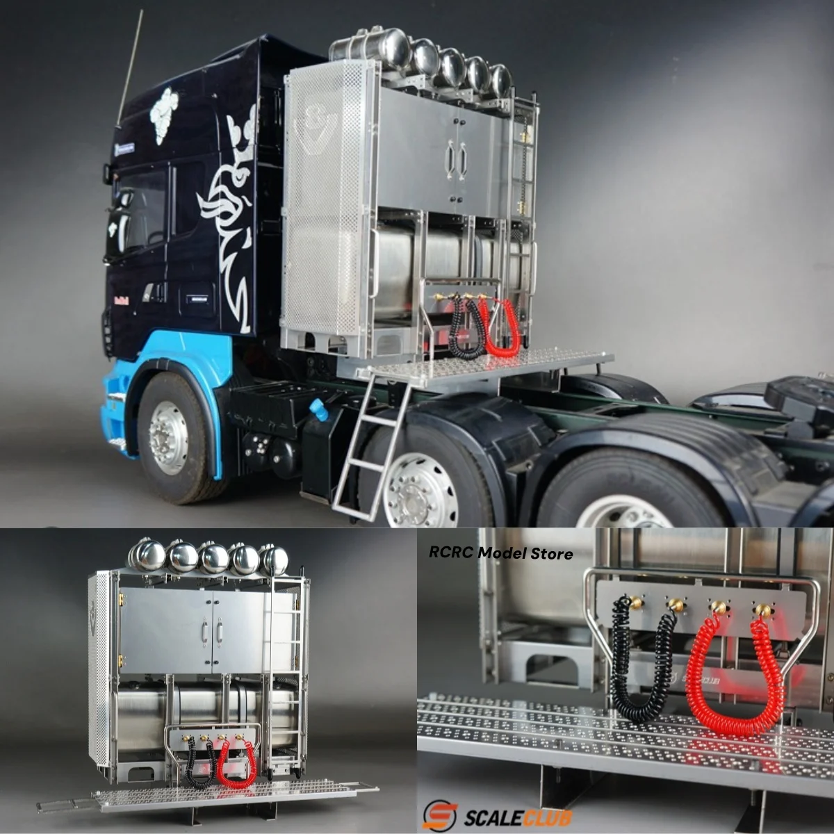 

1/14 RC Heavy-Duty Truck Utility Cab Equipment Rack SCALECLUB For Tamiya 1/14 RC Tractor Truck Parts Accessories