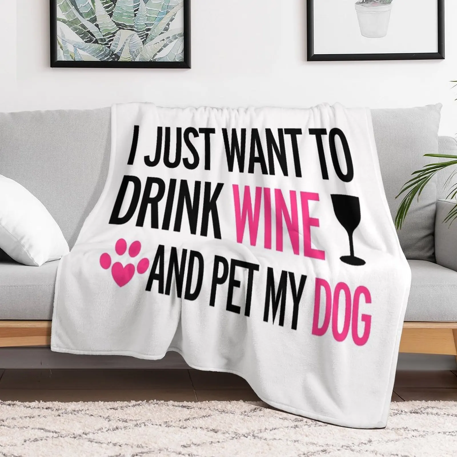 drink, wine, pet, dog Throw Blanket wednesday Travel Plaid on the sofa Blankets