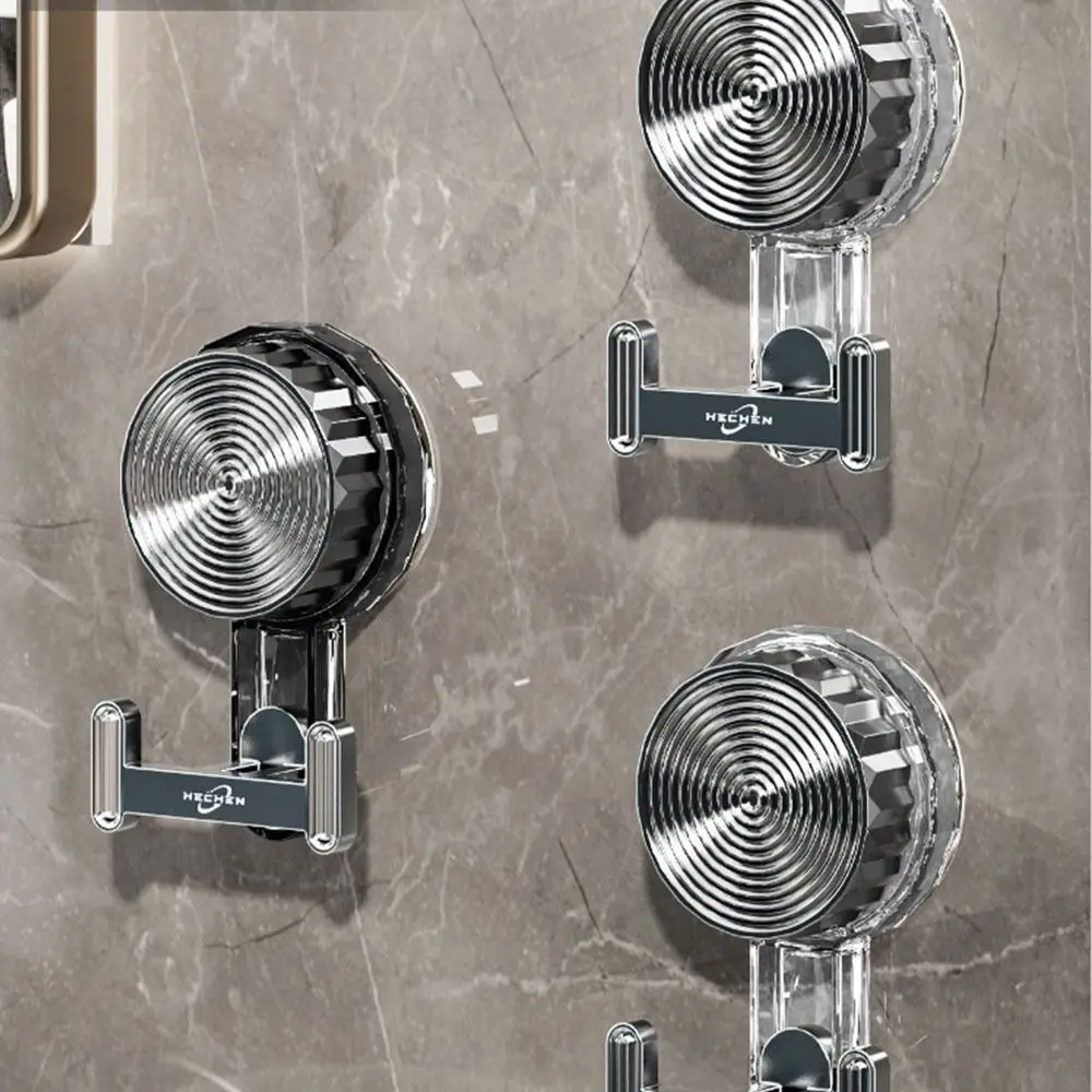 Traceless شفط كأس هوك الحرة اللكم مقاوم للماء الدورية خطاف ملابس هوك مزدوج فراغ جدار هوك مفاتيح الملابس #4