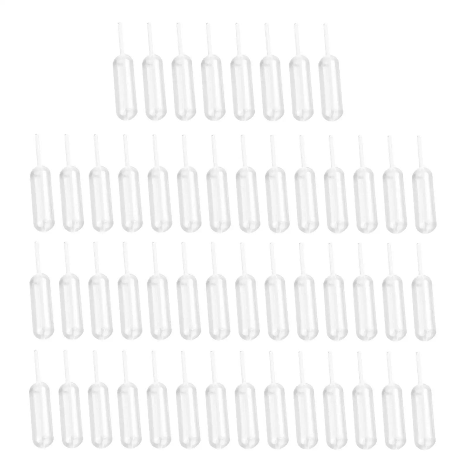 50Pcs Disposable Pipettes Clear Plastic Transfer Pipettes 4ml Mini Squeeze Dropper for Waffles Party Holiday Dessert Ice Cream
