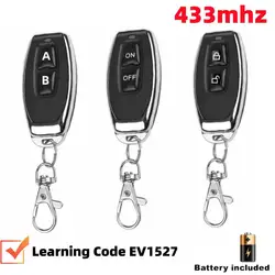 433Mhz RF Remote Control On Off Button Learning Code EV1527 Smart Home Transmitter For Led Light Car Gate Garage Door Alarm Key