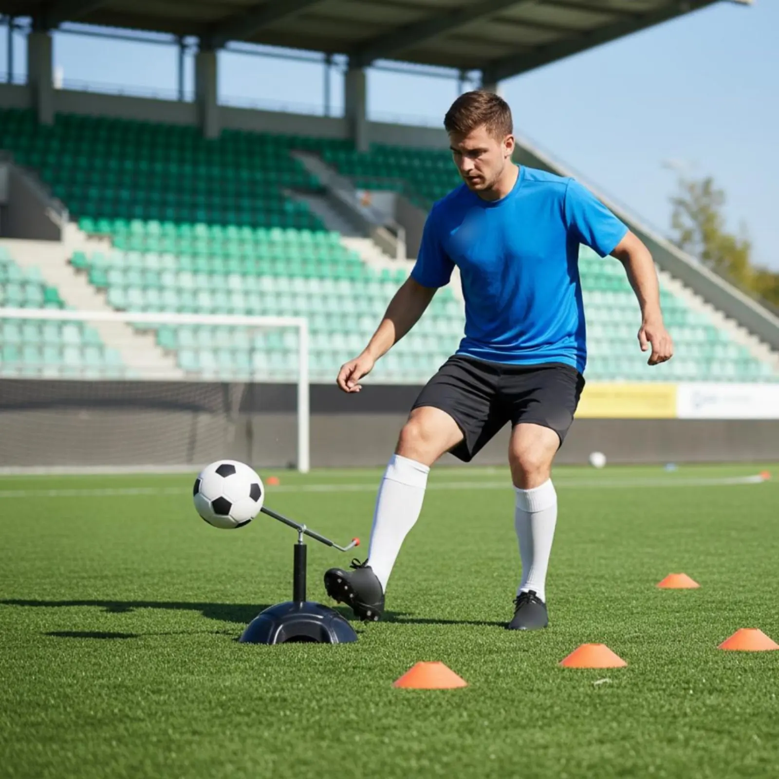 

Football Contact Coach Improves Agility Soccer Dribbling Coach Training Aid Indoor Outdoor Use for Beginners, Practice