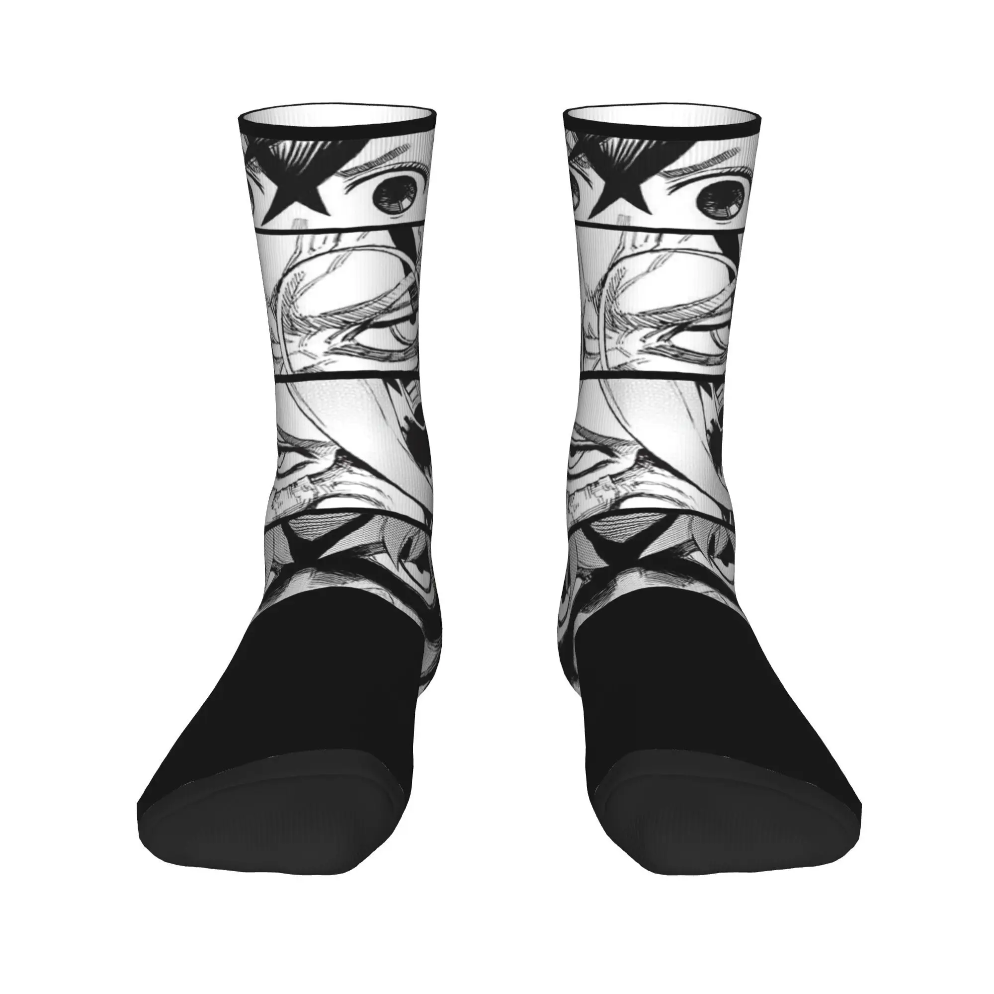 Fashion Men Women Crew Socks Dandadan Anime Eyes W Kaji  Merch Cozy Cool Manga Breathable Stockings