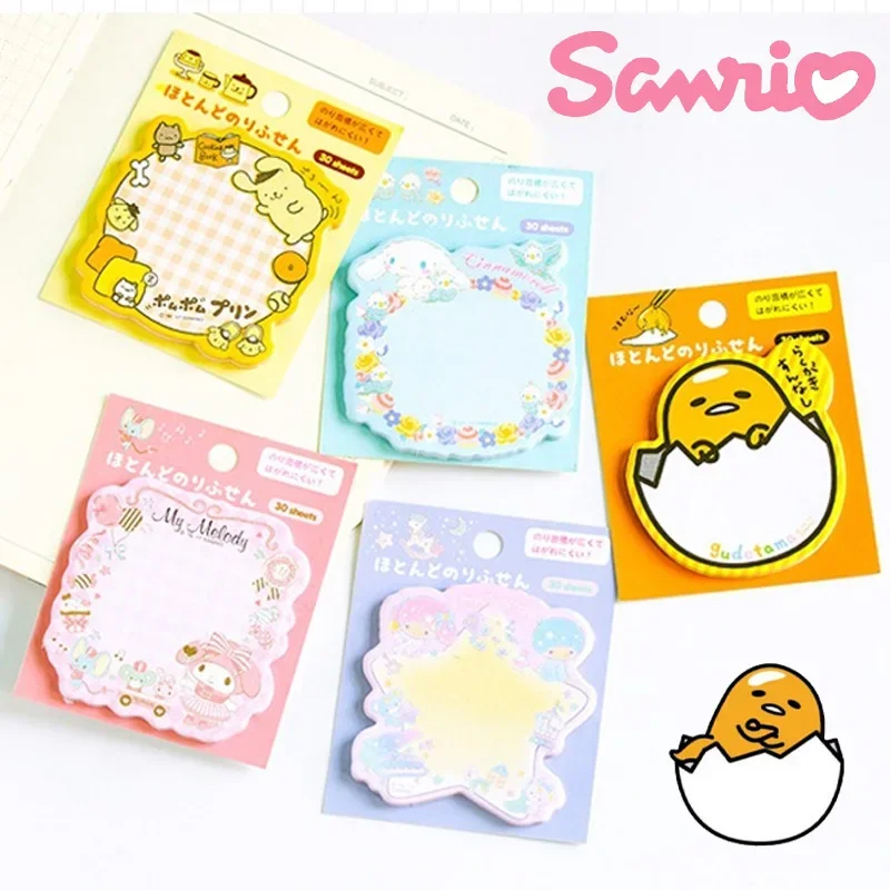 Sanrio Gudetama Melody Kawaii Cute Anime Paper Sticky Notes Creative Notepad Memo Pads Office School Stationery Adhesive Sticker