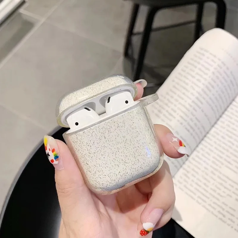 Luxury Bling Glitter Clear Earphone Case For Airpods Pro 2 Wireless Earphone Cover For Air Pods 3 2 1 Headset Soft Silicone Box