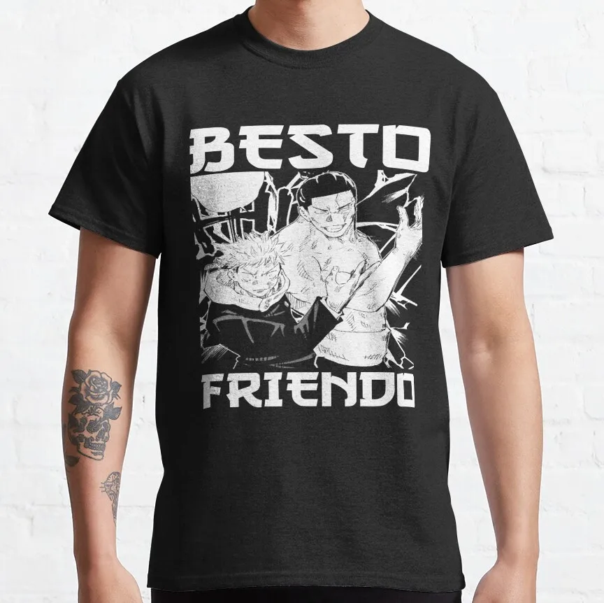 MY BESTO FRIENDO Anime Jujutsu Kaisen graphic t shirts Jjk Hakari Dance print tee 100% cotton Short Sleeve Large size tops