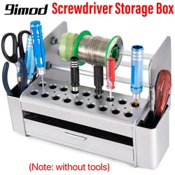 9IMOD Screwdriver Storage Rack Holder Multifunctional Organizer RC Repair Tools Kit Desktop Stand for Hex Cross Screw Driver