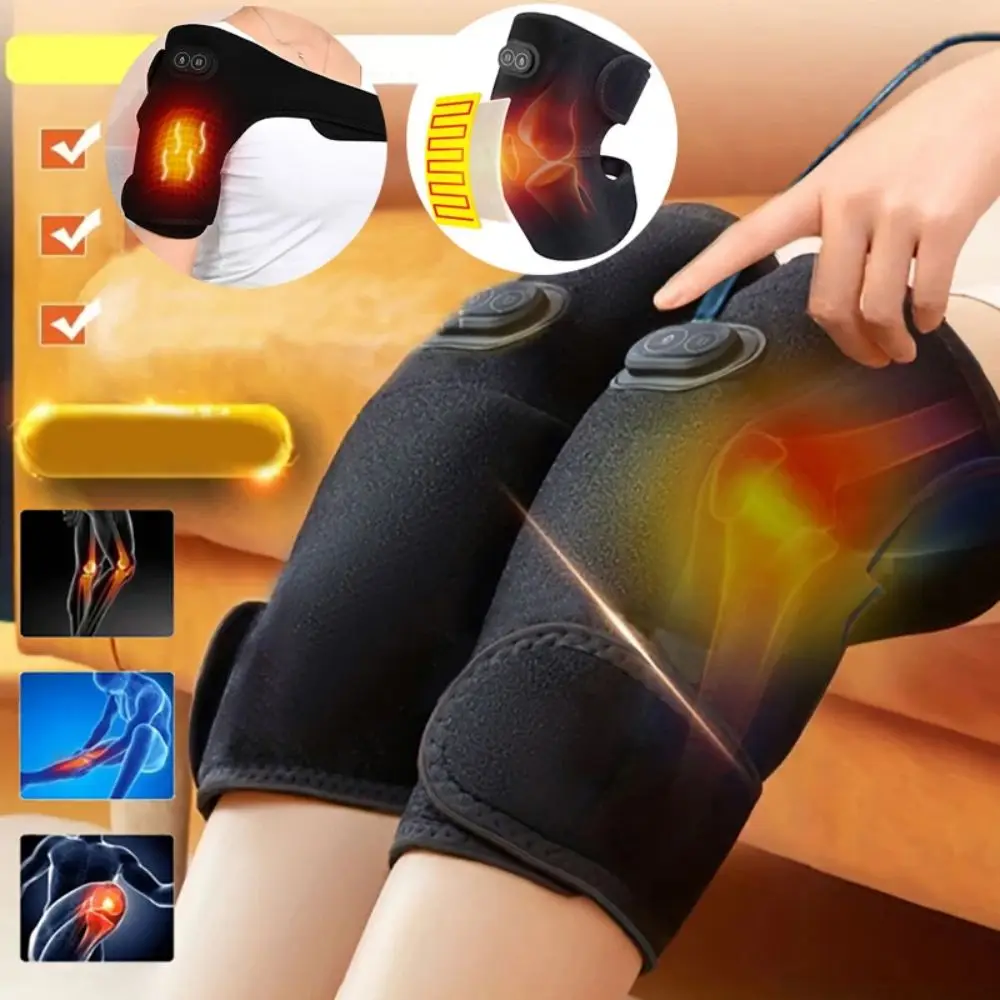 Electric Heating Shoulder Brace Heating Knee Massager Support Adjustable Led Heating Belt For Arthritis Joint Injury