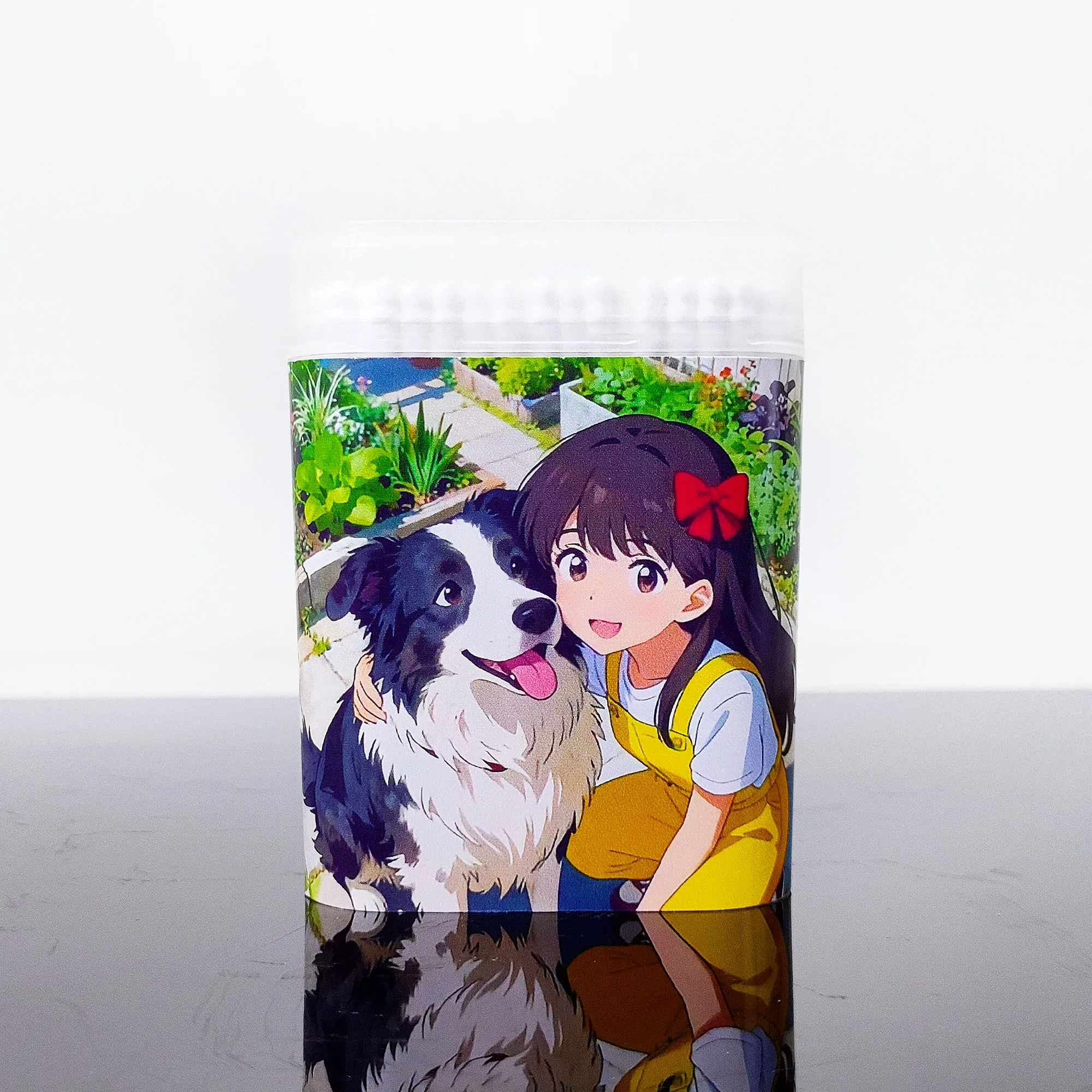 200 قطعة من إطار التجمد للفتيات من بوردر كولي متعدد الوظائف على شكل حلزون برأسين عصا قطنية رفيعة مستديرة.