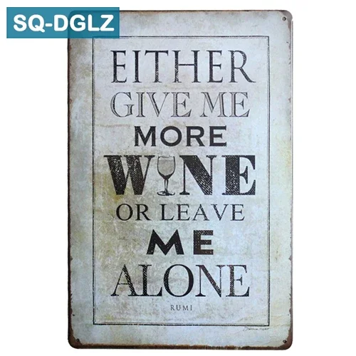 

[SQ-DGLZ] WEIN/Whiskey Metall Zeichen Bar Wand Dekor Vintage Metall Handwerk Wohnkultur Malerei Plaques Kunst Poster