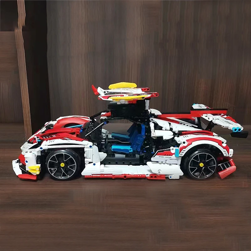 IM.MASTER 9809-2 MOC 1:10 Technical RC Drift Sports Car Building Blocks Bricks Puzzle Toy Christmas Birthday Gifts For Kids