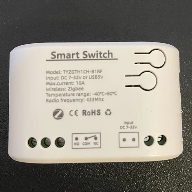 A37T-Tuya Zigbee 1 Gang Smart Switch With Temperature Humidity Sensor,Tuya Smart Life APP,Passive Dry Contact Relay