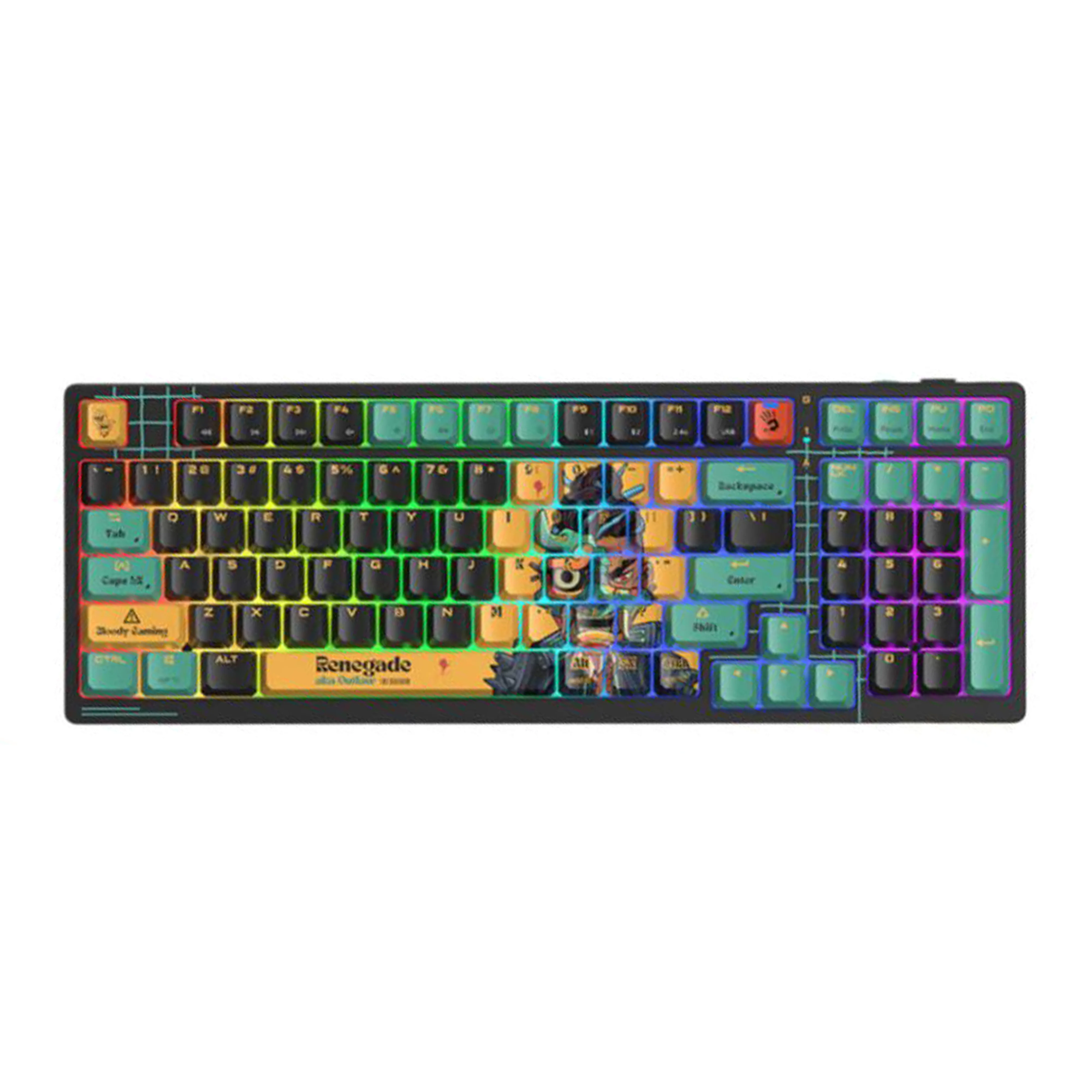 A4Tech Bloody Savage Impact WS98 Three Mode Wireless Mechanical Keyboard Ergonomic Hot Swap Mechanical E-sports Gaming Keybaord