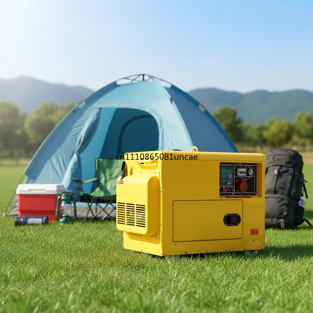 YHS 5kw 6kw 8kw 10kw Portable Quiet Diesel Generator Electric Motor 12V DC Start Generator Home
