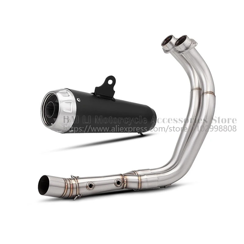 Motorcycle Exhaust Escape Front Mid Link Pipe 51mm Muffler For YAMAHA MT07 FZ07 TRACER 7 GT XSR 700 XTRIBUTE 2025 2026