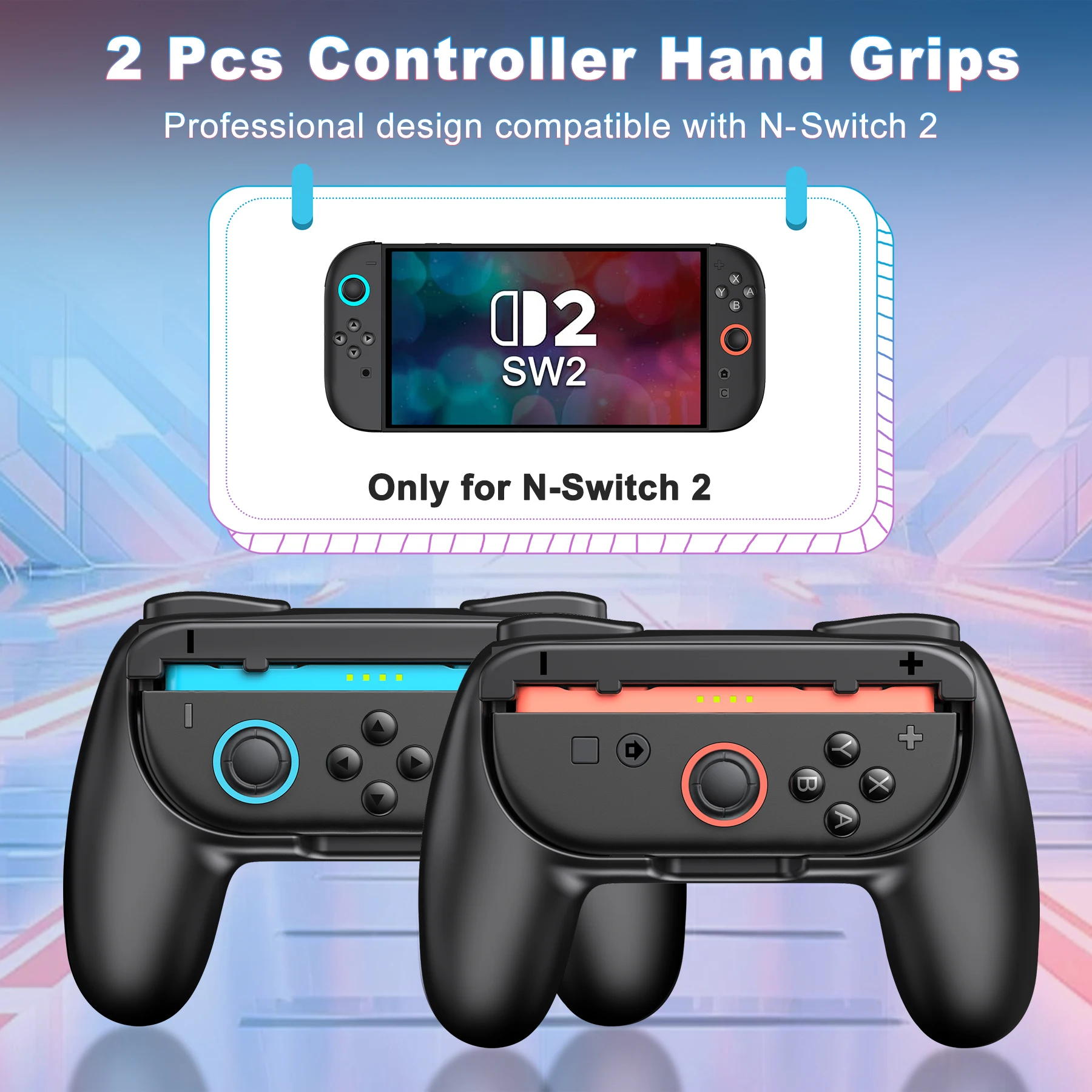 

BEBONCOOL SG20 2 шт. износостойкие держатели для ручек эргономичный дизайн для игровых аксессуаров для контроллера Switch 2, ЧЕРНЫЙ