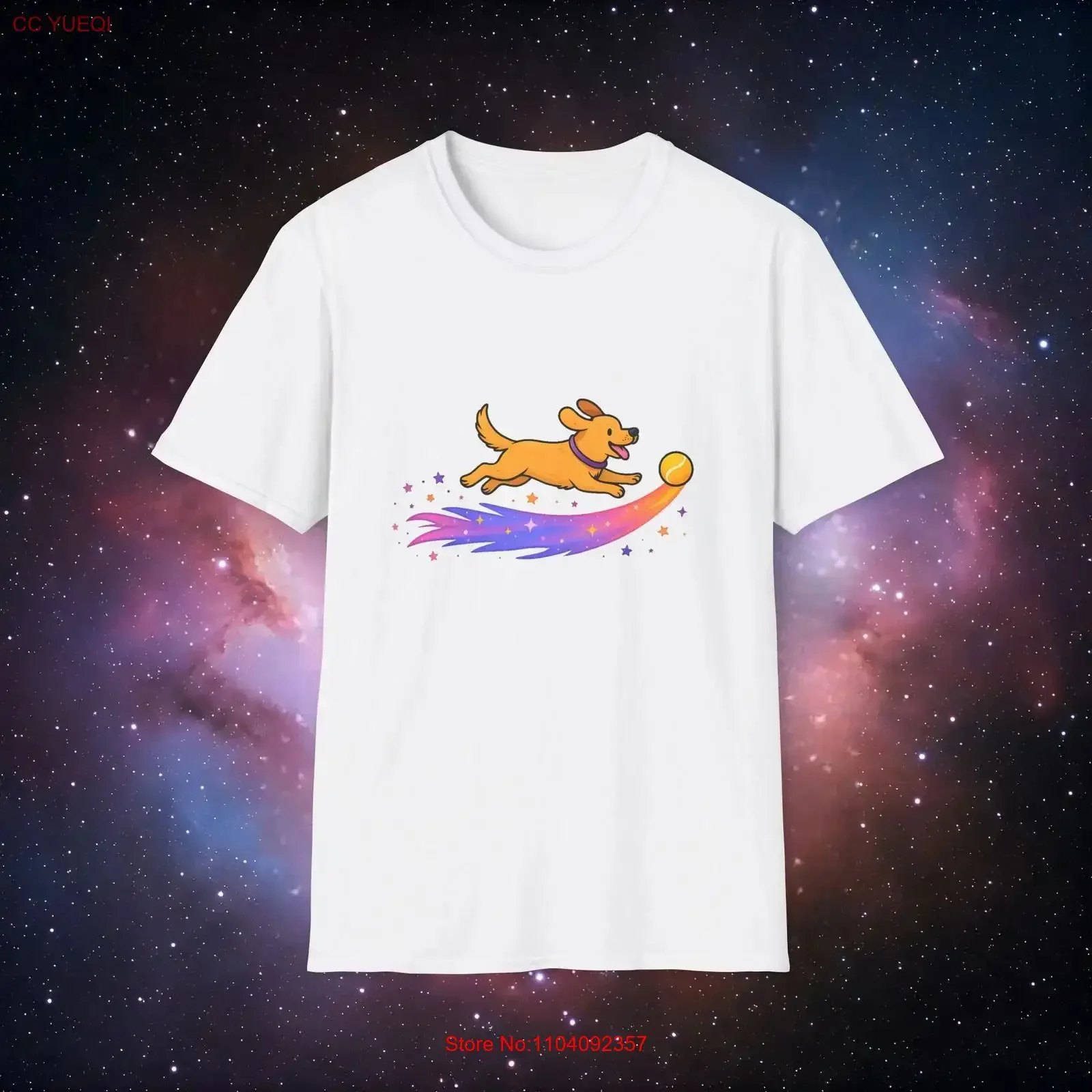 Comet Dog 6 T Shirt Funny PeT vintage Washed Soft graphic Slightly Breathable Comfortable homme Casual Top For Everyday Wear