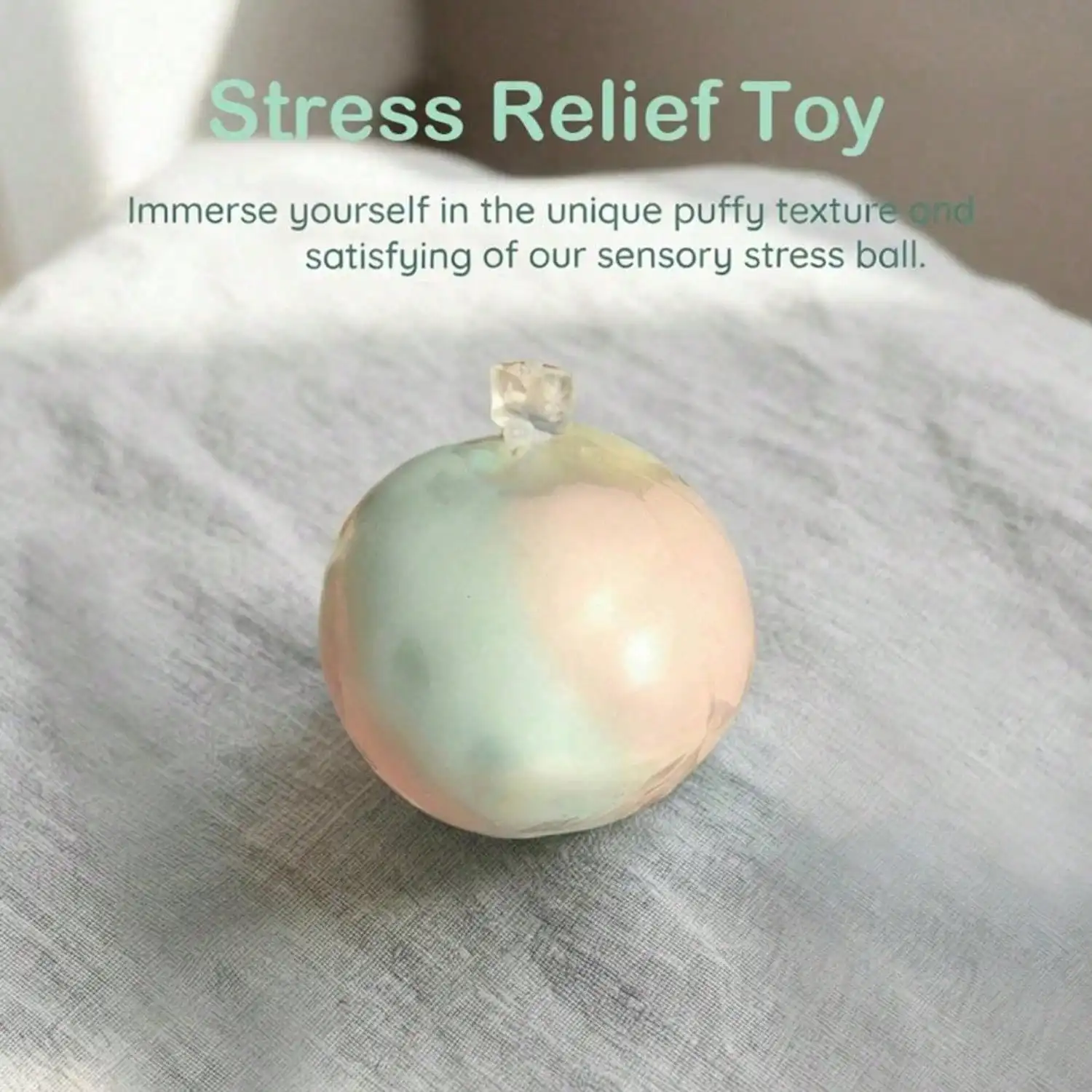 Wax Cracking Squishy Ball: Handmade Crunchy Shell Soft Gel Squeeze Toy, ASMR Satisfying Crackle Sound Fidget. Slow-Rising Kawaii Soft Clay Mochi Stress Ball For Adult ADHD Tension Anxiety Relief, Crispy Office Desk Calming Device & Relaxing Gift view 2