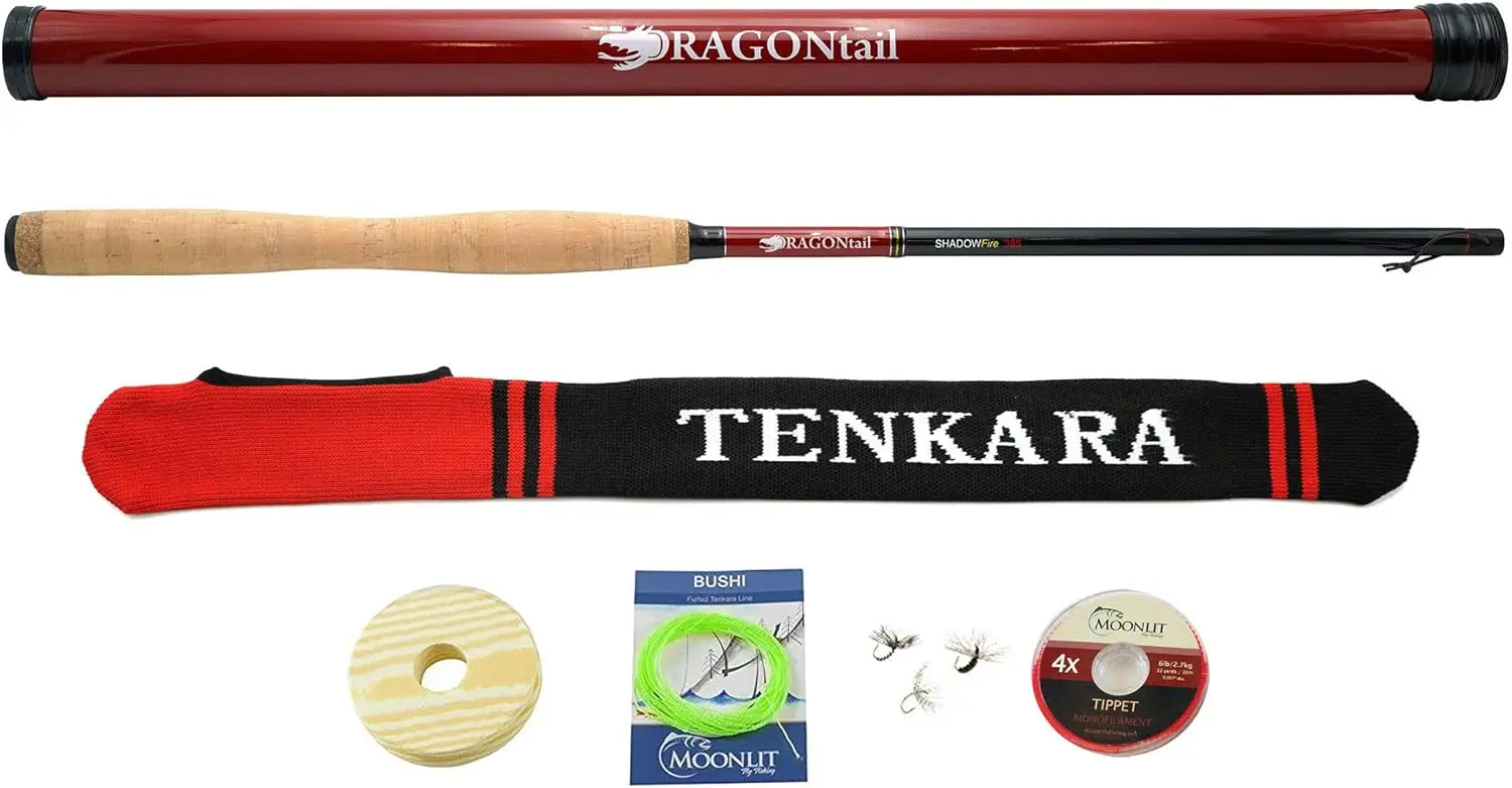 

12-Foot Tenkara Fly Fishing Rod, Lightweight Graphite, Complete Starter Kit for Easy Setup and Backpacking