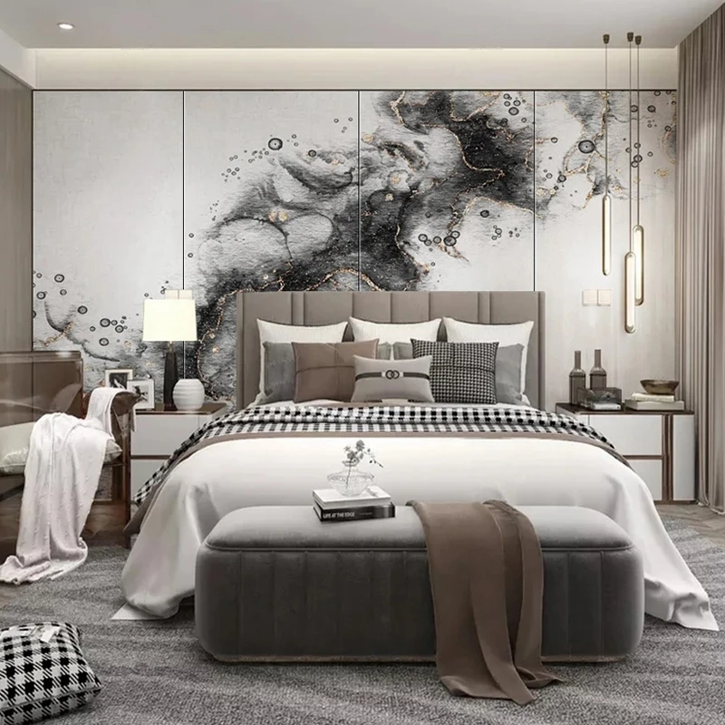 3D Wallpaper Chinese Minimalist Artistic Conception Black Ink Painting Mural Paper Bedroom Living Room TV Background Wall Decor