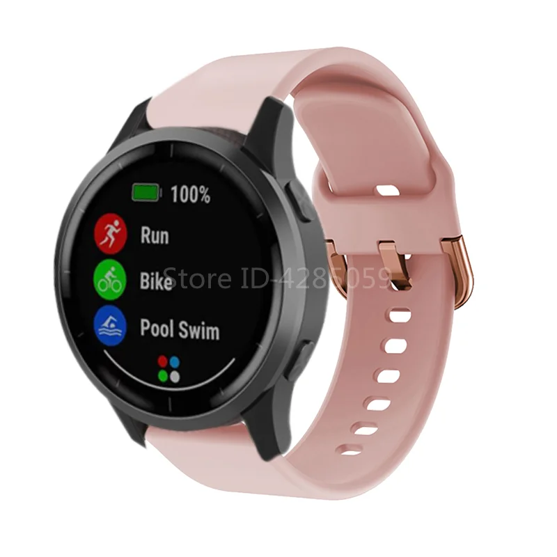 سوار سيليكون ذكي ، سوار Garmin Venu 2 ، سوار Garmin Vivoactive4 ، سوار معصم قطبي X Polar Vantage M ، 22-20