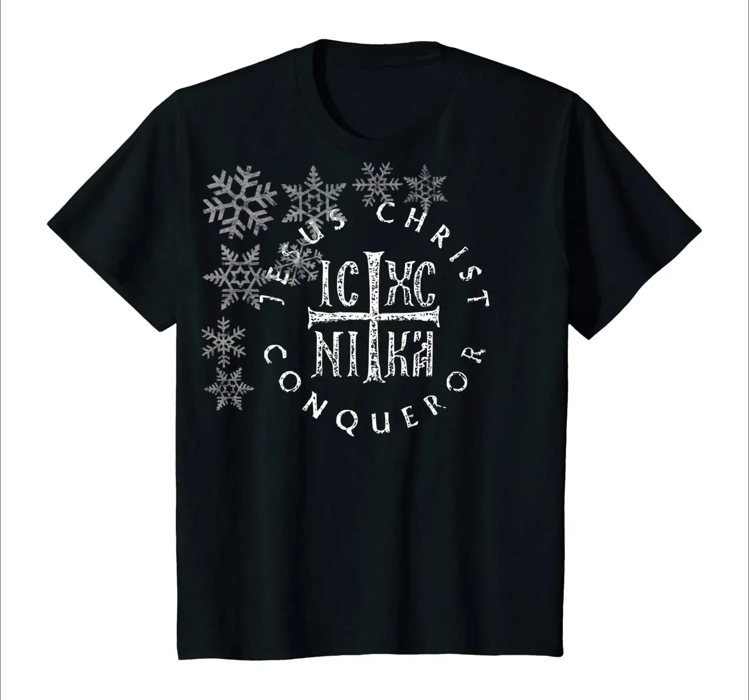 

Christogram Orthodox Christian IC XC NIKA Cross T-Shirt 100% Cotton O-Neck Summer Short Sleeve Casual Mens T-shirt Size S-3XL