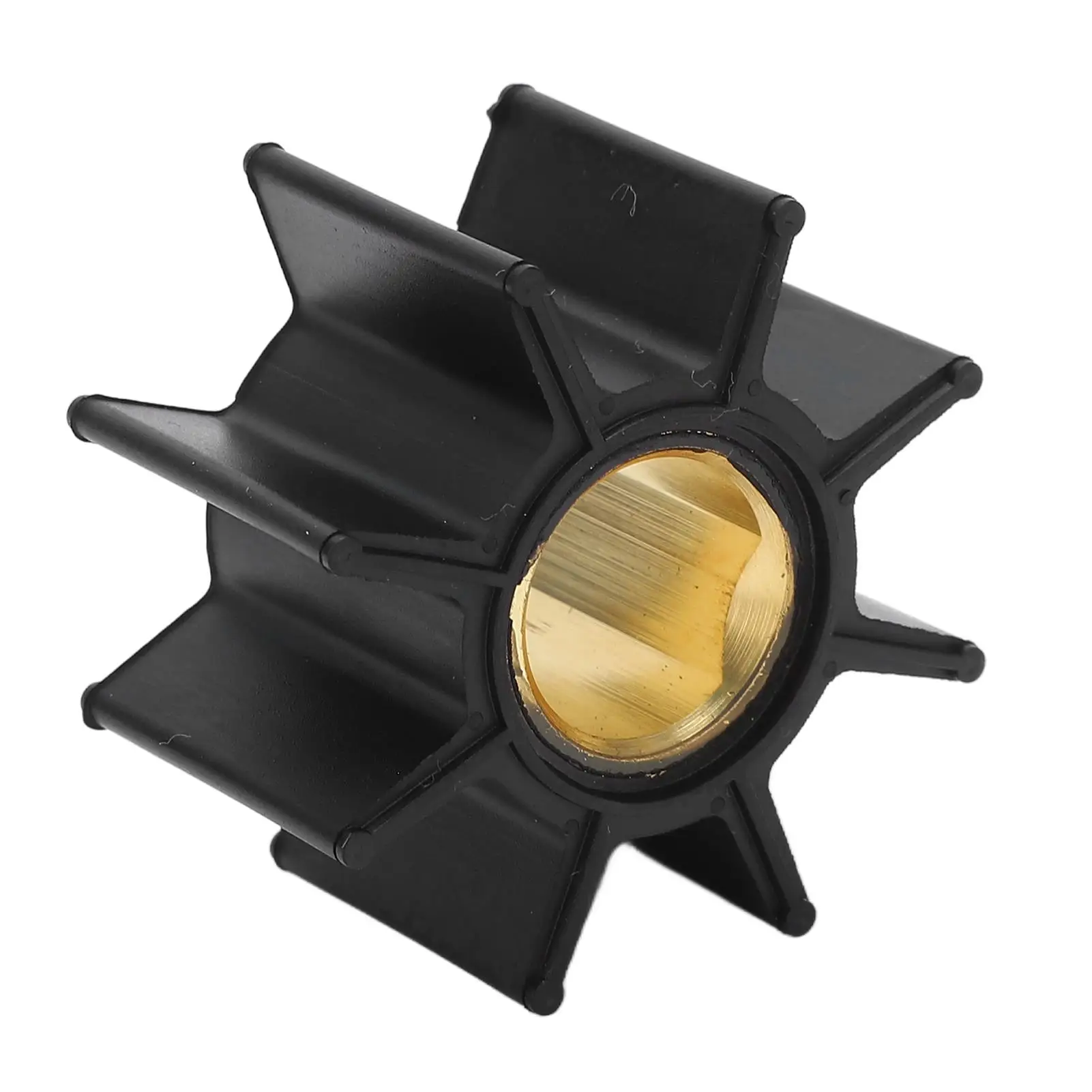 Water Pump Impeller 8 Blades D Shape Shaft Copper Hubs Easy Repair 18-32 for 5 Good Flexibility for 5 -10hp Outboard Engine