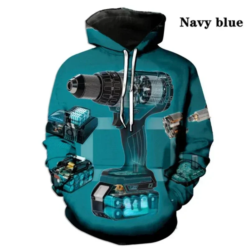 Beautiful Makita Tools Hooded Sweatshirt Casual Hoodie 3D Printed Hoodies Oversized Haikyuu Graphic Cosplay Men\'s Clothing