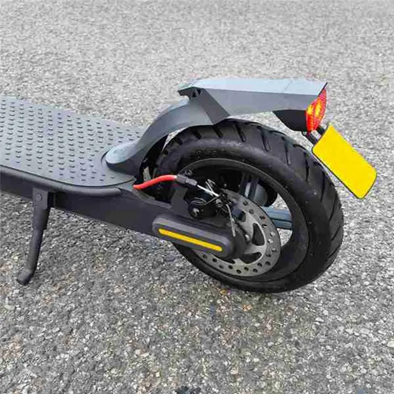 Scooter Fenders Rear Parts Accessories With License Plate Flap For Electric Scooters, PRO 2 White-A54R