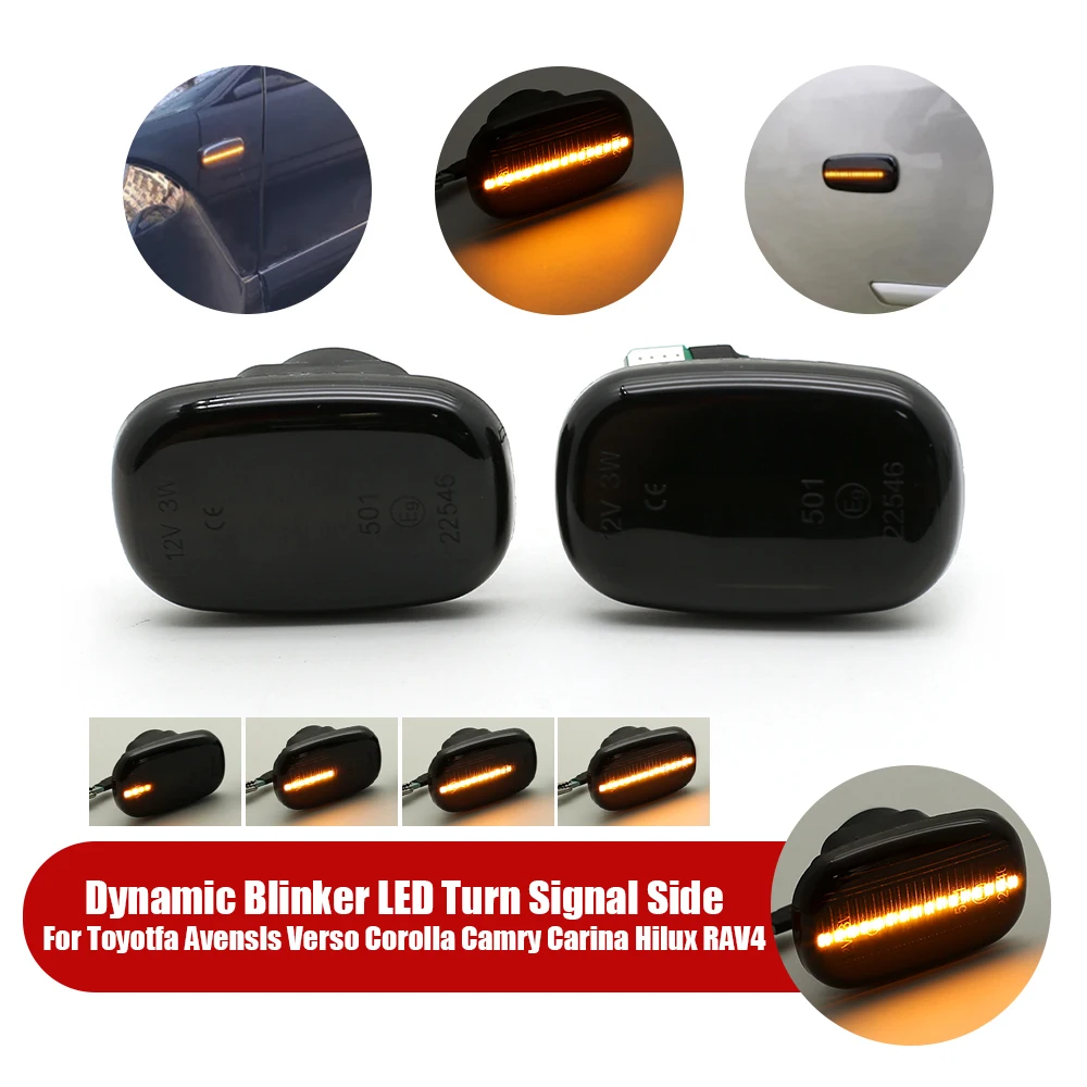 2 x LED Side Marker Turn Signals for Toyota Hilux sr5 mk6 Camry(Vista) Sv4/CV4 RAV4 Supra Mk4 Side Marker Replacement Parts