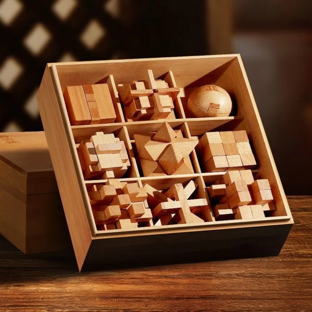 목재 공명자물쇠 루반자물쇠 IQ 두뇌 티저 교육용 장난감 어린이 몬테소리 3D 퍼즐 게임 잠금 해제 장난감 성인용