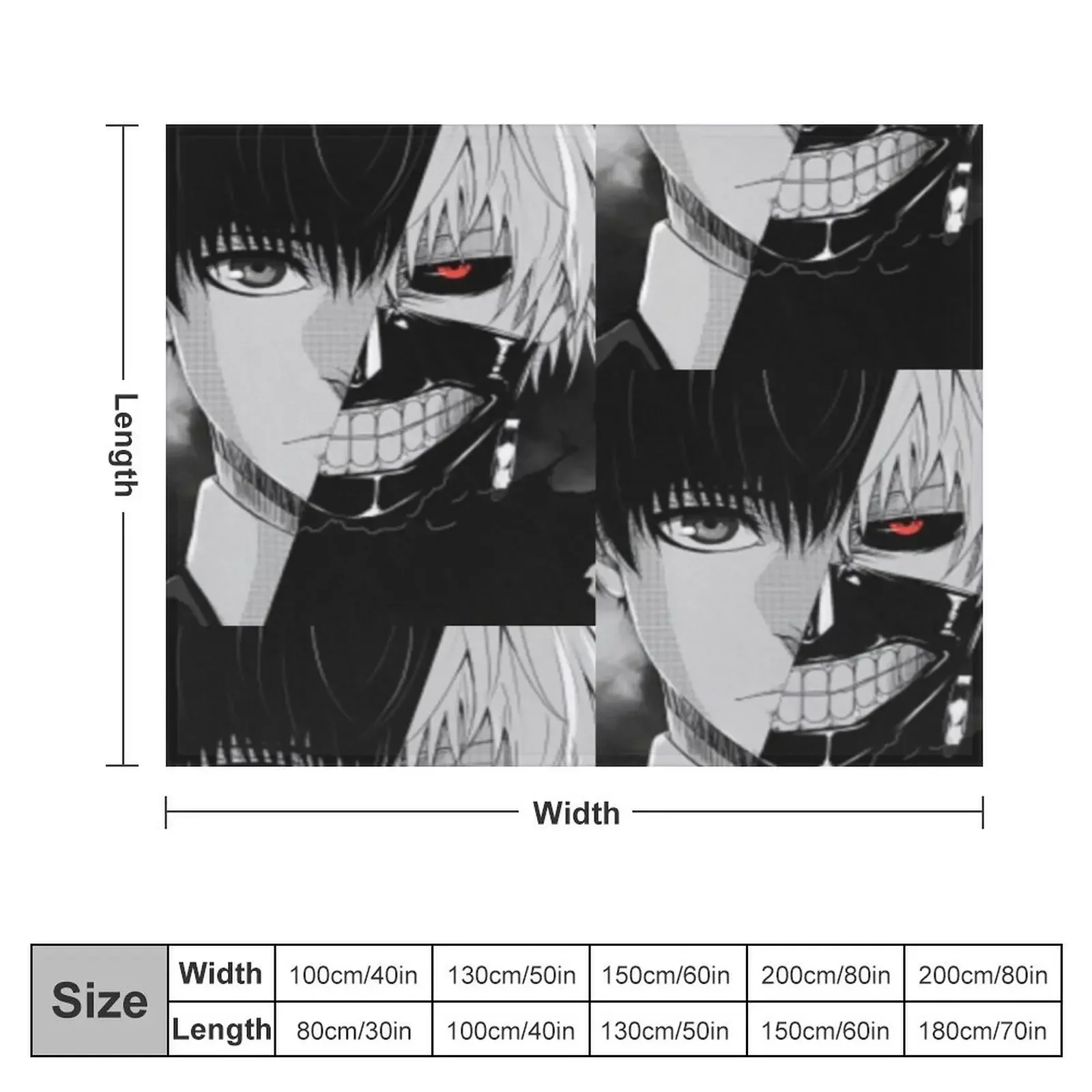 Ken Kaneki Throw Blanket warm winter valentine gift ideas Giant Sofa Blankets